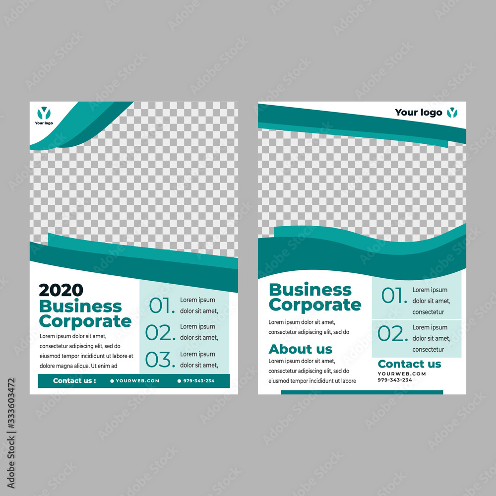 Set of business flyer templates Set of business flyer templates