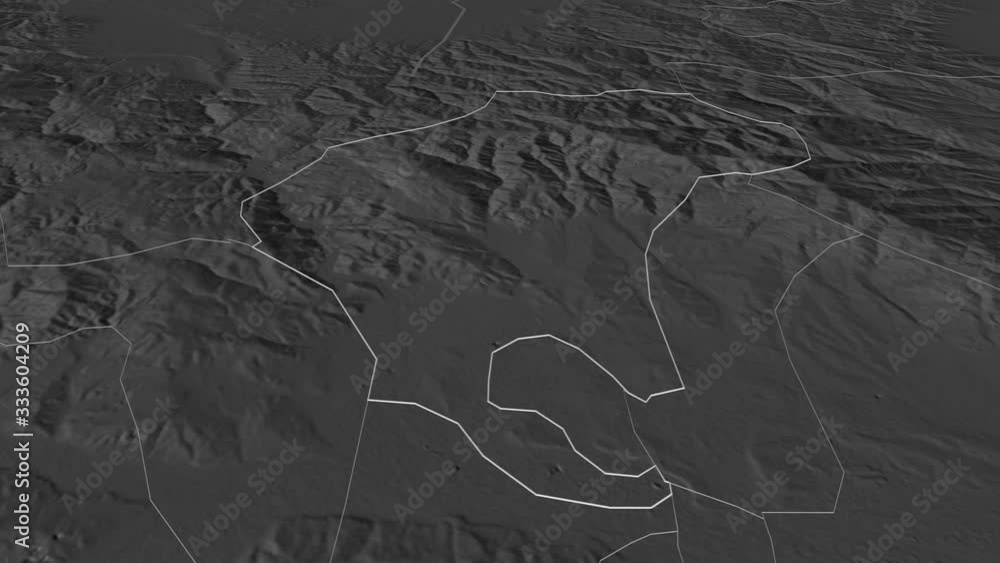 Čučer Sandevo, municipality with its capital, zoomed and extruded on the bilevel map of Macedonia in the conformal Stereographic projection. Animation 3D Čučer Sandevo, municipality with its capital, zoomed and extruded on the bilevel map of Macedonia in the conformal Stereographic projection. Animation 3D
