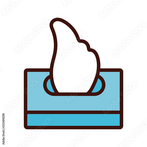 damp cloths box line and fill style icon