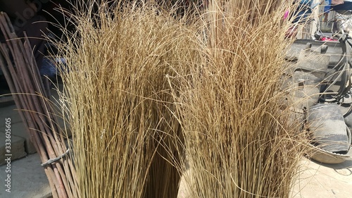 Old style broom used for housekeeping in rural area in Asian countries.