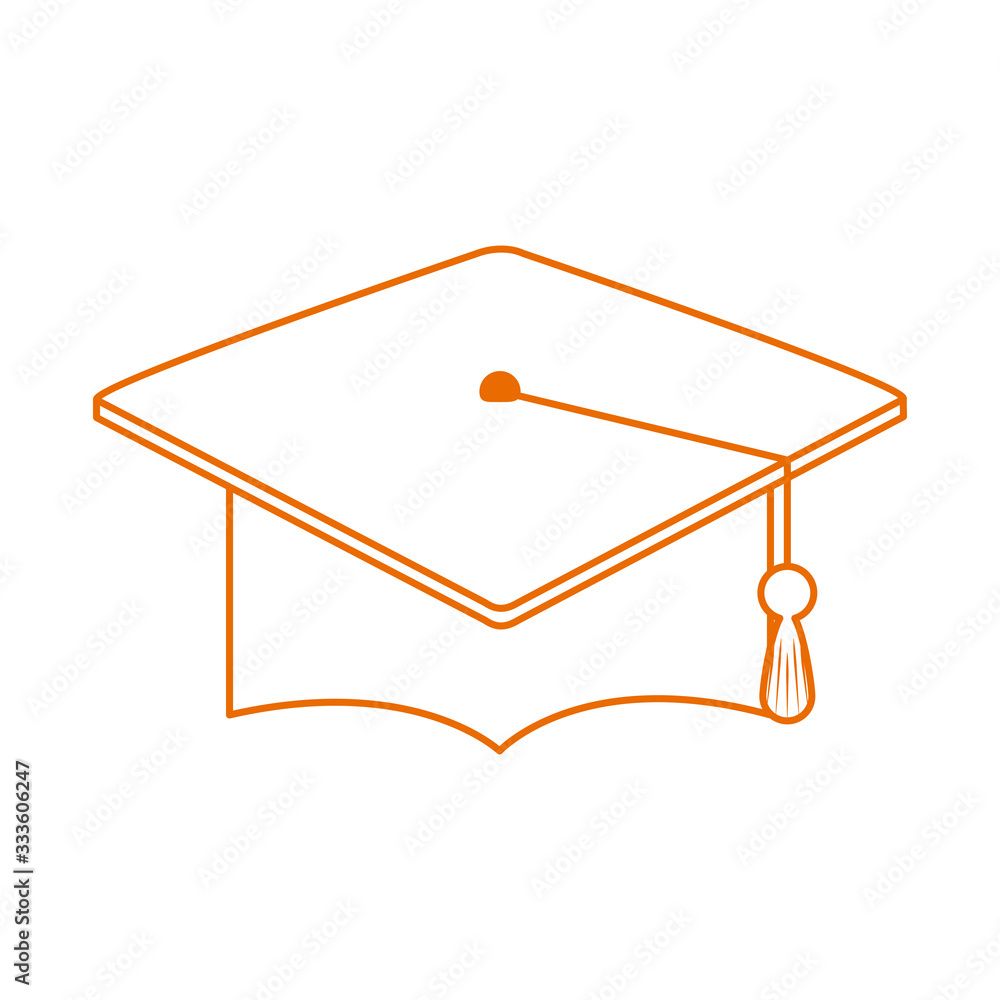 graduation hat success home education line color style icon graduation hat success home education line color style icon