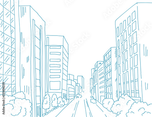 都会のビルビジネス街を線でシンプルに描いた背景画 Stock イラスト Adobe Stock 都会のビルビジネス街を線でシンプルに描いた背景画 Stock イラスト Adobe Stock