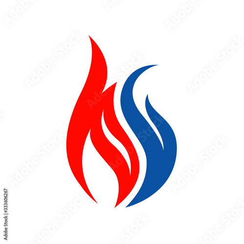 custom hot fire flames logo vector icons illustrations in white background