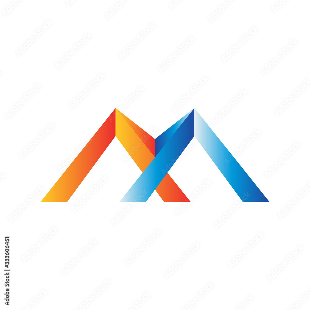 customize abstract creative Letter M initial logo design vector template customize abstract creative Letter M initial logo design vector template