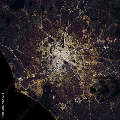 Map Roma city. Italia