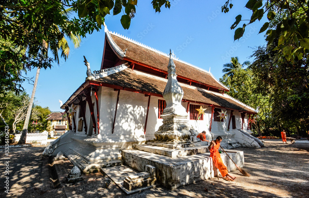 Obraz premium Temples in the capital, Luang Prabang, Laos