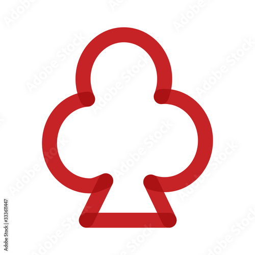 clover poker symbol multiply line style icon