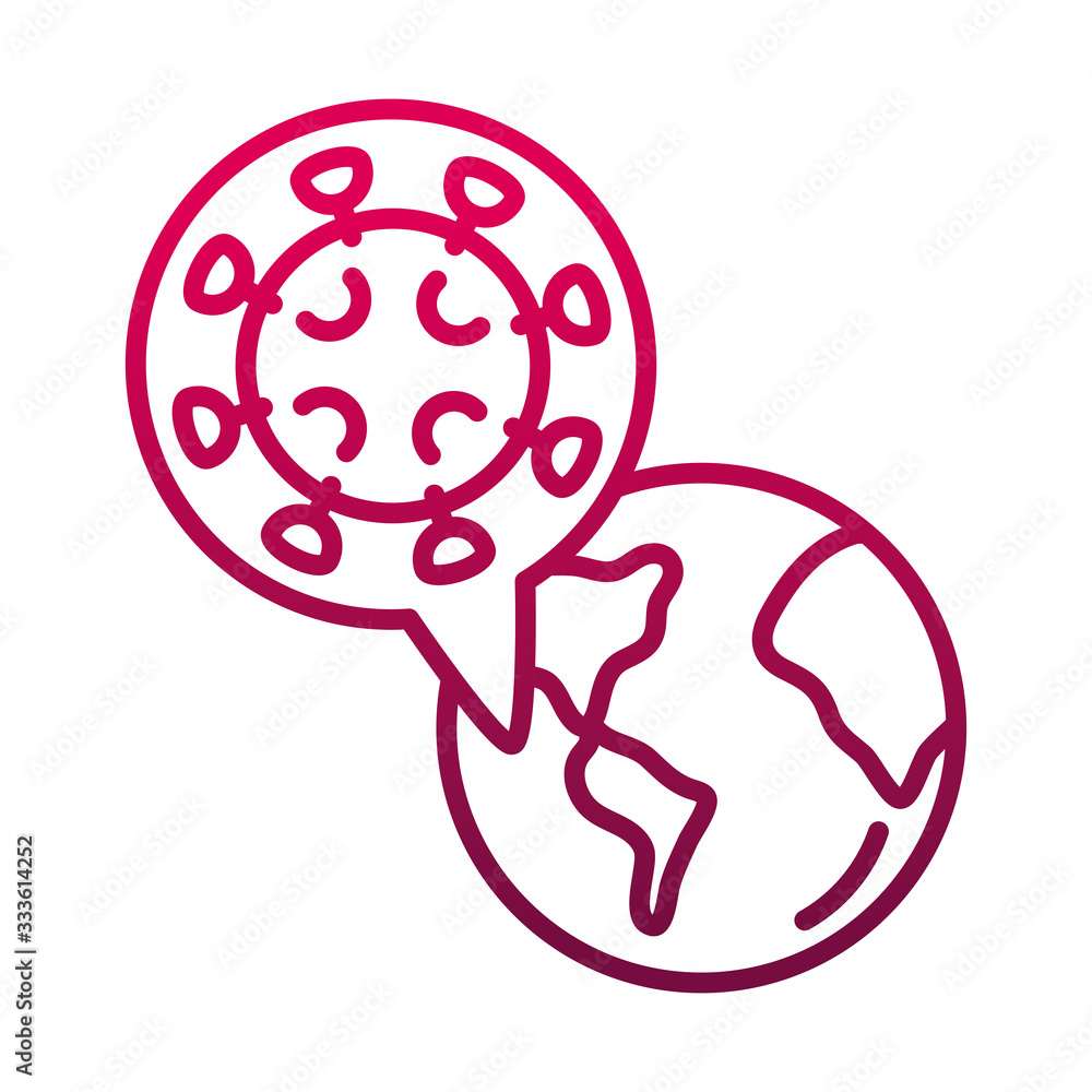 sick world pandemic prevent spread of covid19 gradient icon sick world pandemic prevent spread of covid19 gradient icon
