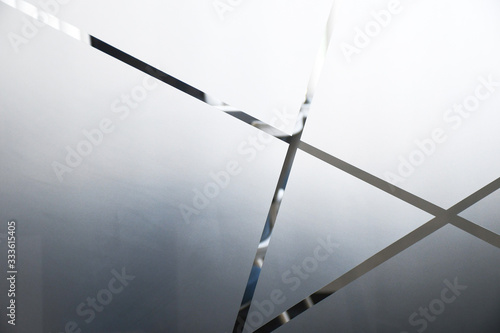 Glass Film Design. frosted film glass sticker cut in pattern, Modern office, Concept. Privacy in work place, Manager room. Glass wall idea for interior.