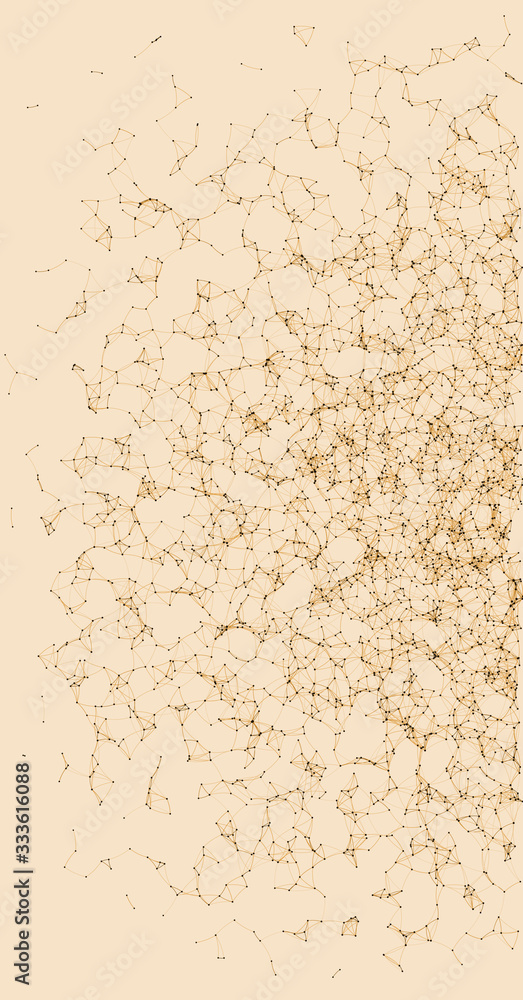 Fototapeta premium Network Mesh Procedural Art background illustration