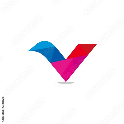 Letter V with shape bird logo design template.-vector illustrations Free Download Letter V with shape bird logo design template.-vector illustrations - GFXLoad