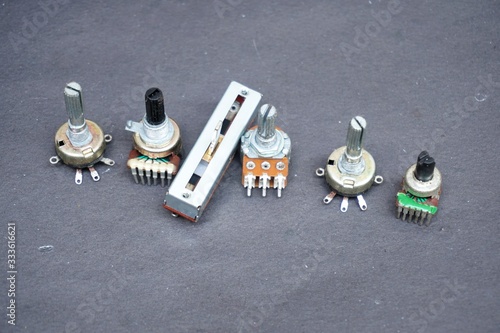 фотографія electronic component called a potentiometer