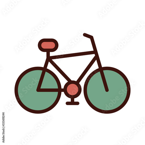 retro bicycle line and fill icon