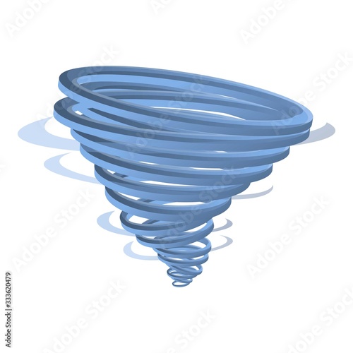 Power tornado icon. Cartoon of power tornado vector icon for web design isolated on white background