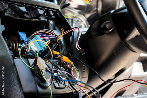 The electrical system of the car that has been damaged