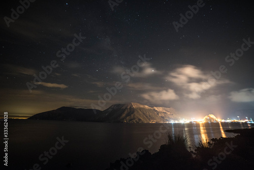 Top panoramic views of the volcano volcano island italy