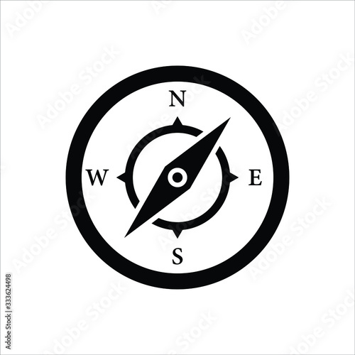 Compass. Compass icon vector. compass logo. which is isolated in white.