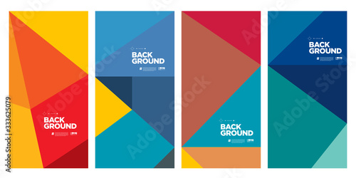 Cover and Poster Design Template for Magazine. Trendy Abstract Colorful Geometric and Curve Vector Illustration Collage with Typography for Cover, book, social media story, and Page Layout Design. © yahya