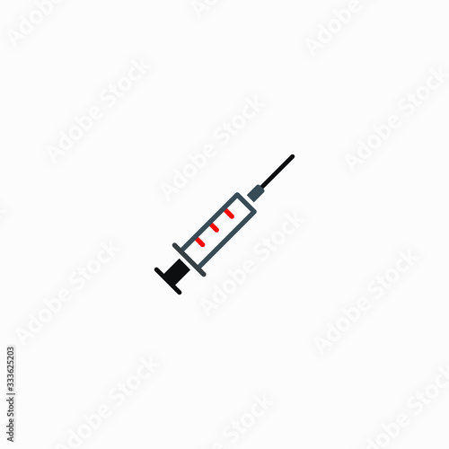 illustration of syringe with needle