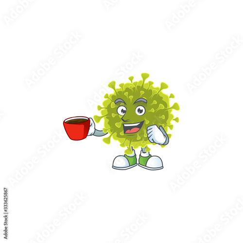 Global coronavirus outbreak mascot design style showing an Okay gesture