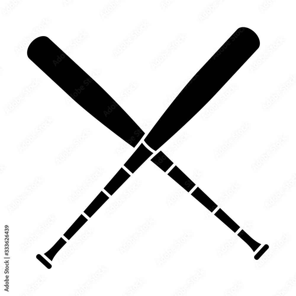 Baseball equipment icon vector Baseball equipment icon vector
