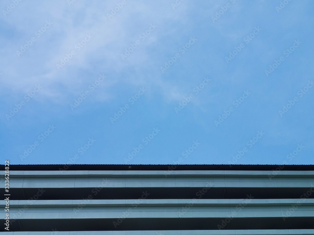 Empty sky with fog white cloud against strip line building. Empty sky with fog white cloud against strip line building.