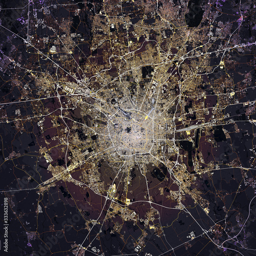 Map Milano city. Italia