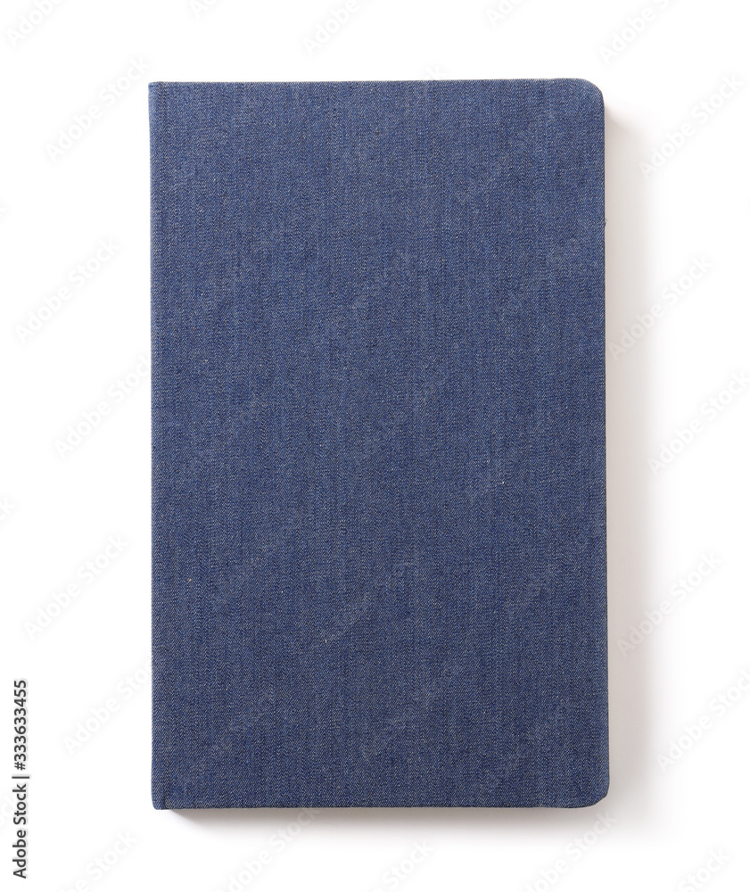 Notebook on white background, top view Notebook on white background, top view