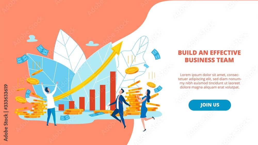 Banner Build an Effective Business Team Lettering. Increasing Link ...
