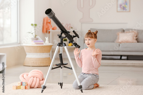Cute little girl with teles...