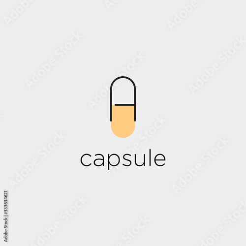 letter aa capsule logo template vector design illustration