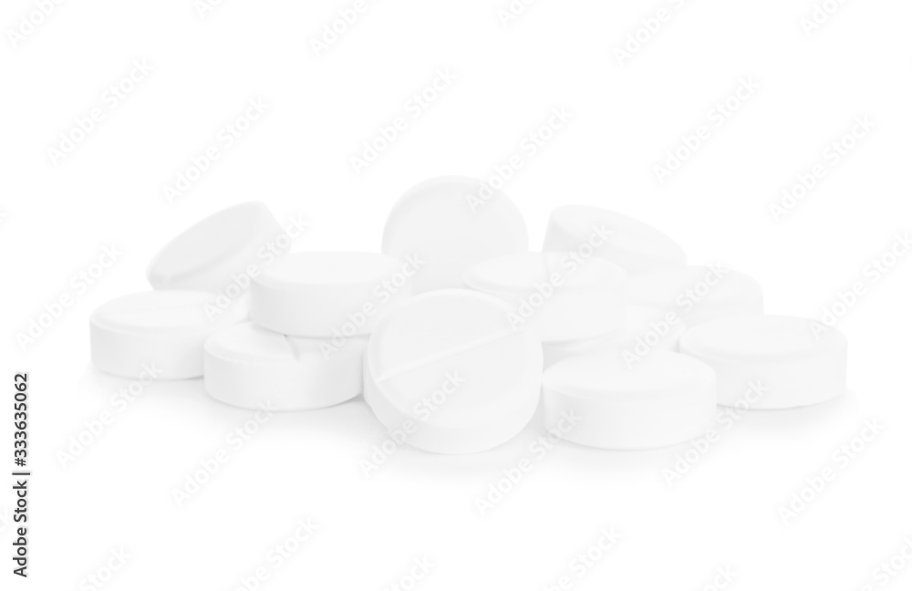 Heap of pills on white background Heap of pills on white background