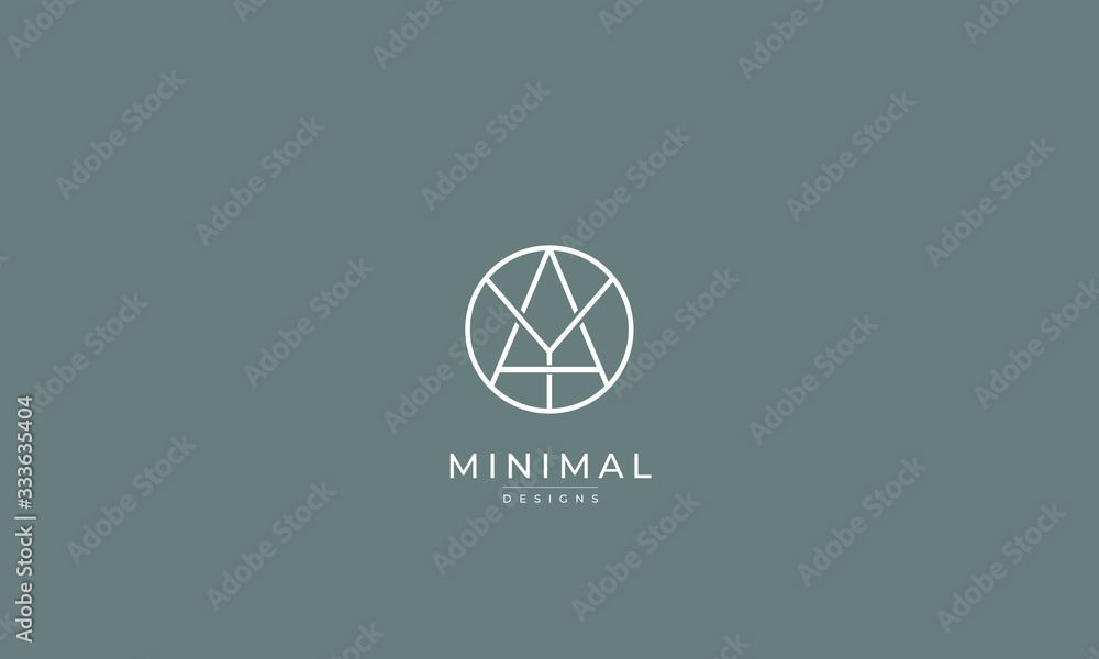 Alphabet letter icon logo AY or YA Alphabet letter icon logo AY or YA