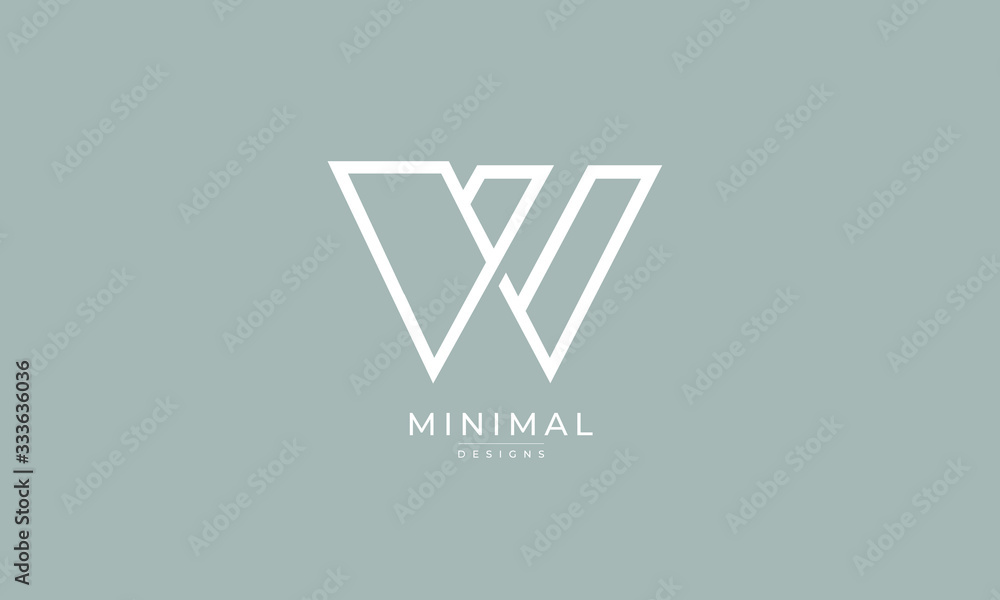 Alphabet letter icon logo W Alphabet letter icon logo W