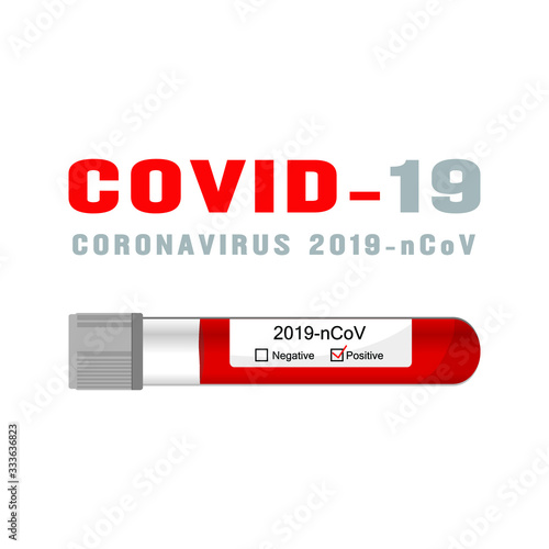 COVID-19, new 2019 China coronavirus blood test concept.