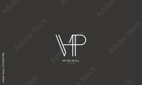 Alphabet letter icon logo VP
