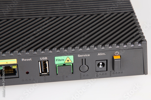 Modern black detail wireless router high-speed box internet