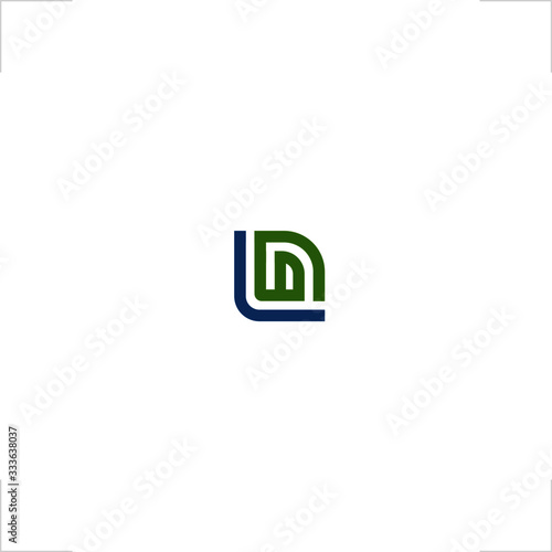 initial L N letter logo design