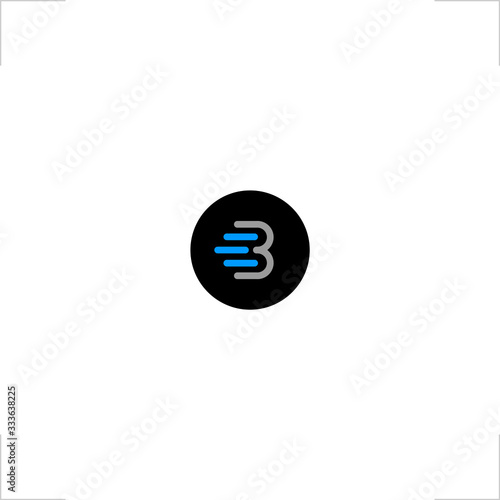 initial B E letter logo design