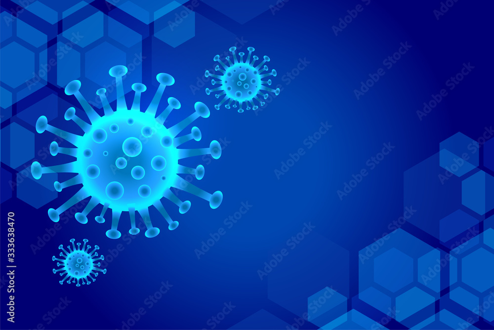blue coronavirus covid-19 pandemic outbreak background design