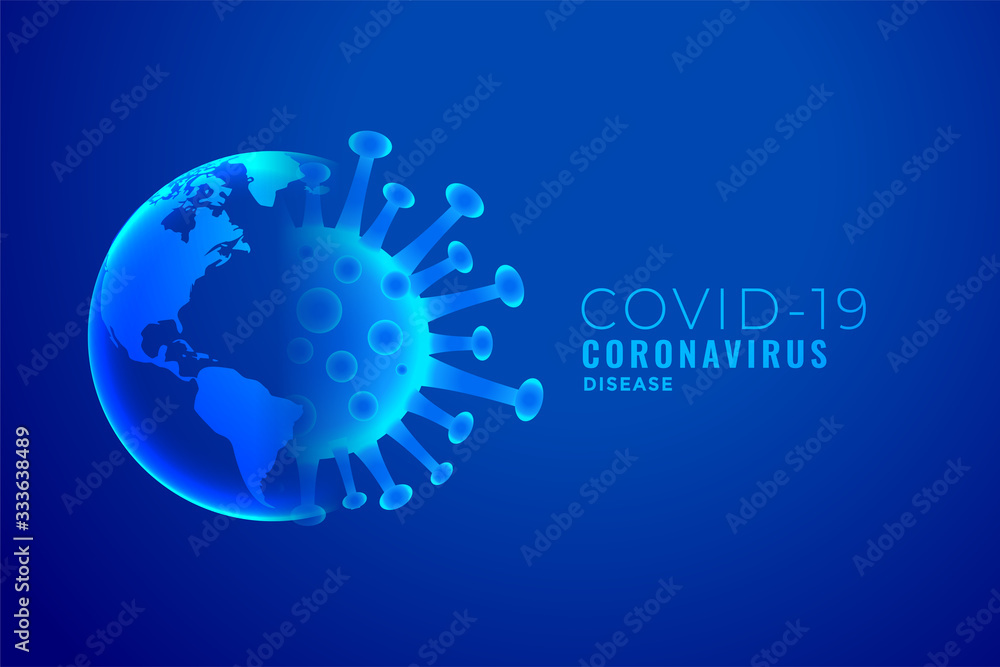 coronavirus and earth outburst concept background design