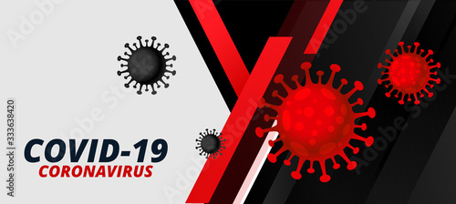covid-19 coronavirus disease pandemic outbreak banner design