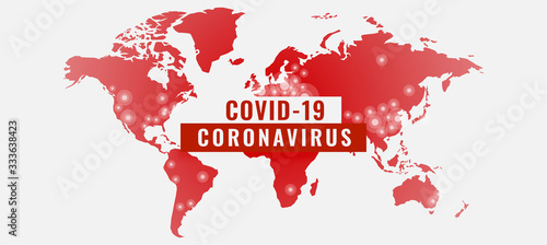 global outburst of coronavirus covid-19 pandemic banner