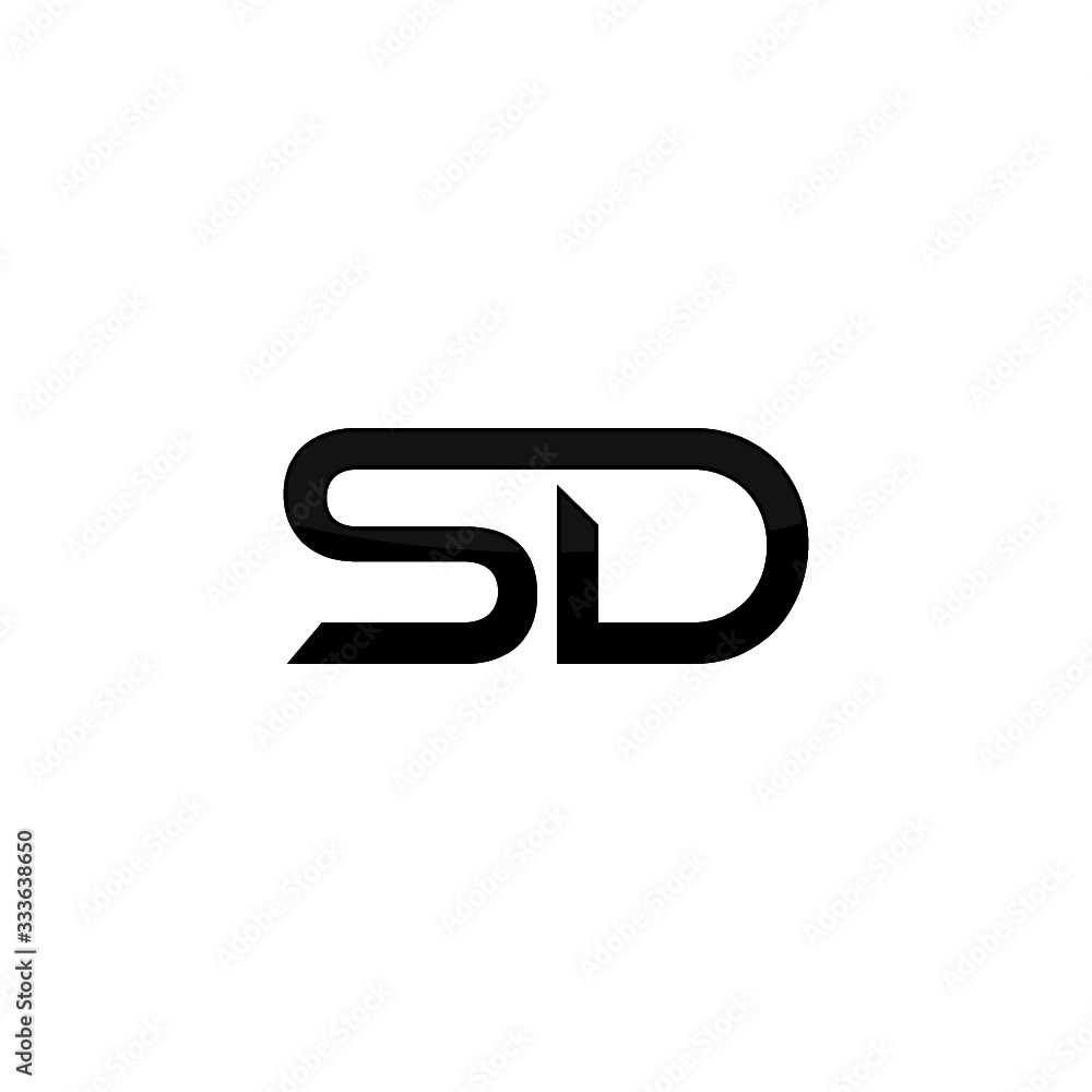 Initial Letter SD Logo Design isolated on white background Initial Letter SD Logo Design isolated on white background