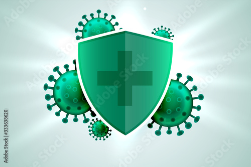 medical shield protecting from corona virus infection