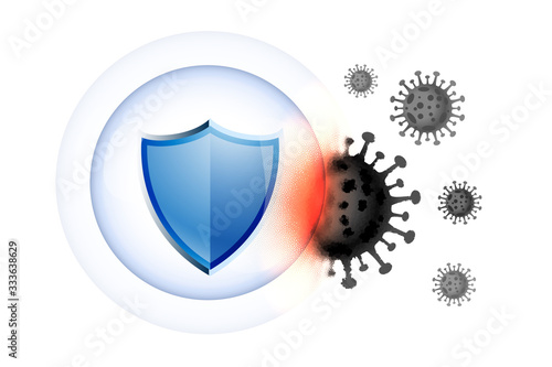 healthcare medical shield guard protecting from virus