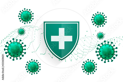 medical protection shield stopping virus from everywhere