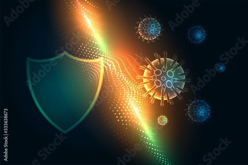 good immune system medical shiled stopping virus to enter