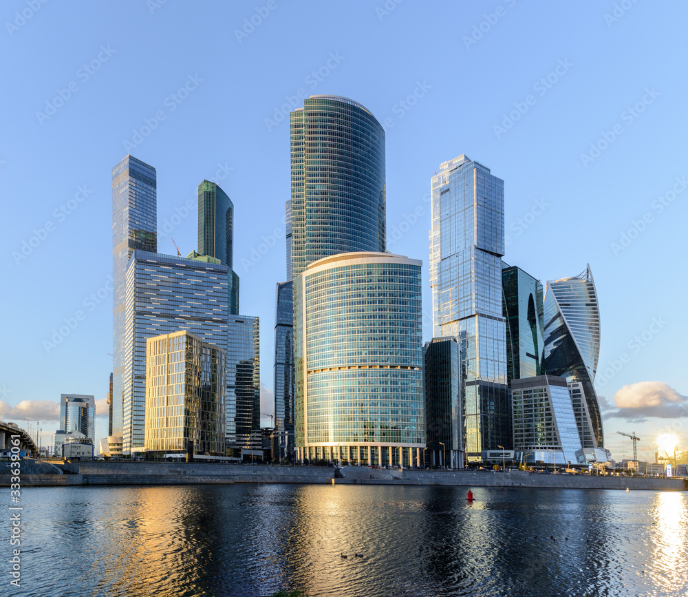 Moscow City Towers view from T. Shevchenko embankment Moscow City Towers view from T. Shevchenko embankment