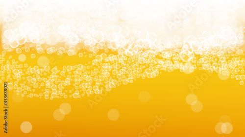 Lager beer. Background with craft splash. Oktoberfest foam.